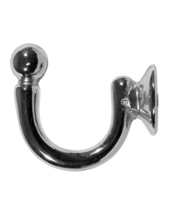 2 SUPPORTI CROMO MONOBLOCCO FISSO APERTO PER TUBO TENDE